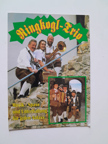 Autogrammkarte Ringkogel-Trio. Helmut Preiner, St. Johann/Haide.