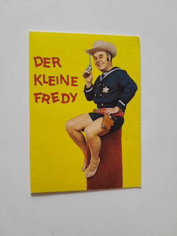 Autogrammkarte Der Kleine Fredy. Fredy Heindler. Handsigniert, innen.