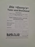 Autogrammkarte Die Gerry's Tanz- und Showband. Heinz Fröhlich Jagerberg.