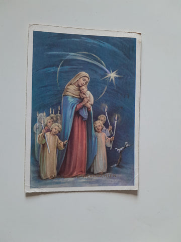 AK Madonna mit Kind. Gesegnete Weihnachten.