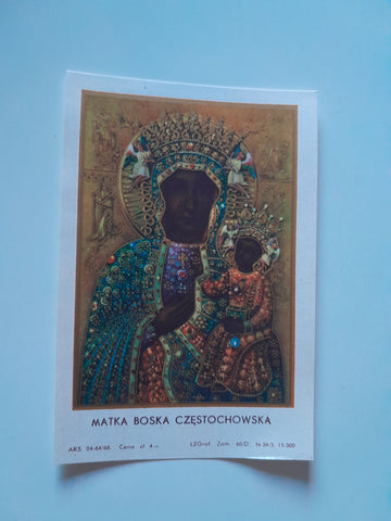 Andachtsbildchen Matka Boska Czestochowska.