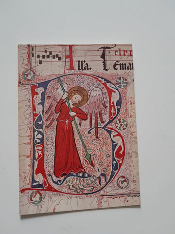 AK St. Michael. Initiale Zisterzienser-Graduale aus Wonnental/Kaiserstuhl. Badische Landesbibliothek Karlsruhe.