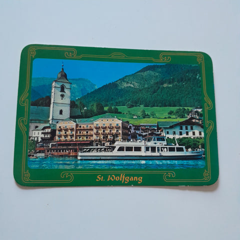 AK St. Wolfgang. Hotel Weisses Rössl mit M.S. Salzkammergut.