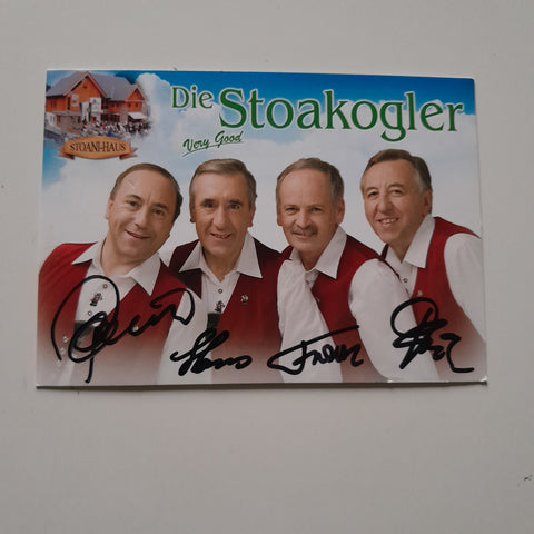 Autogrammkarte Die Stoakogler. Stoani-Haus. Gasen.