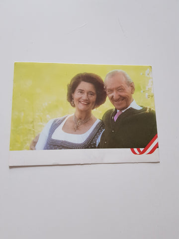 Autogrammkarte Dr. Kurt Waldheim und seine Gattin Sissy.