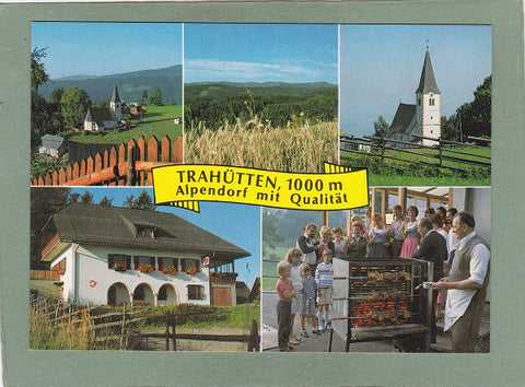 AK Trahütten. Alpengasthof 3 Birken Stüberl. Franz und Maria Kiegerl.