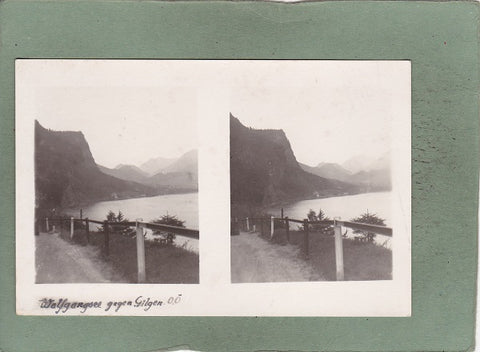 Stereo Foto Wolfgangsee gegen Gilgen. O.Ö. 