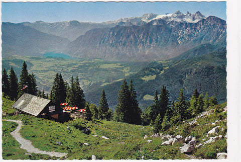 AK Katrin-Alm bei Bad Ischl. Blick auf Hoh. Dachstein. Hallstättersee.