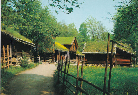 AK Oslo. Norsk Folkemuseum. Setesdalstunet.