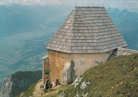 AK Villacher Alpe mit Bergkapelle.