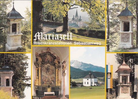 AK Mariazell. Rosenkranzstationen. Sebastianiweg.