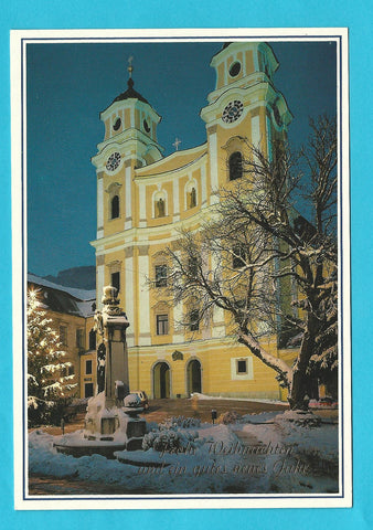 AK Pfarrkirche in Mondsee. Frohe Weihnachten...