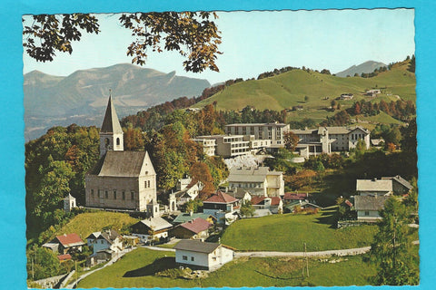 AK Kurort Dürrnberg bei Hallein mit Knappenkirche und Kuranstalt St. Josef.