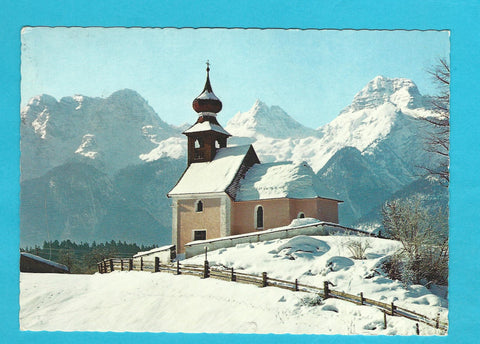 AK Bergkirchlein im Dorf Au bei Lofer.