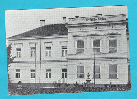 AK Jugend- und Freizeitheim. Umgebaute ehemalige Volksschule Evangelische Pfarrgemeinde Rechnitz. Einweihung 27. September 1964.