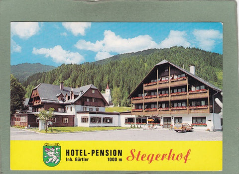 AK Donnersbachwald 46. Hotel Pension Stegerhof. Familie Gürtler.