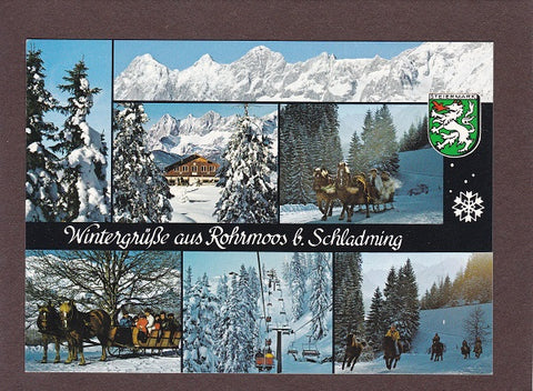 AK Wintergrüße aus Rohrmoos b. Schladming.