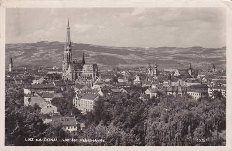 AK Linz a.d. Donau von der Hatschekvilla.