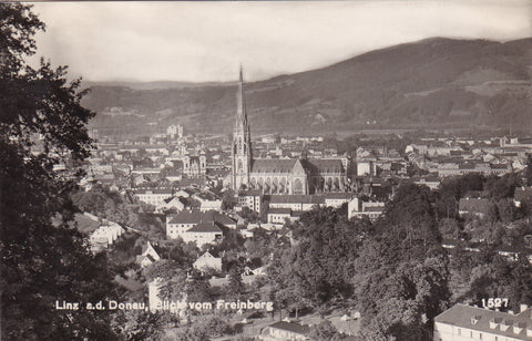 AK Linz a.d. Donau, Blick vom Freinberg.