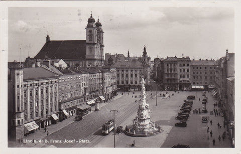 AK Linz a. d. D. Franz Josef - Platz.