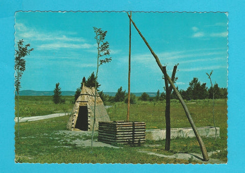 AK Motiv aus Podersdorf. Hirtenhütte mit Ziehbrunnen.