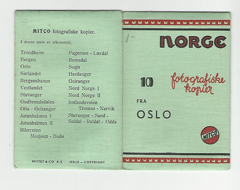 Norge 10 fotografiske kopier fra Oslo.