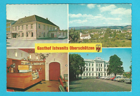 AK Oberschützen. Gasthof Istvanits. Hauptplatz.