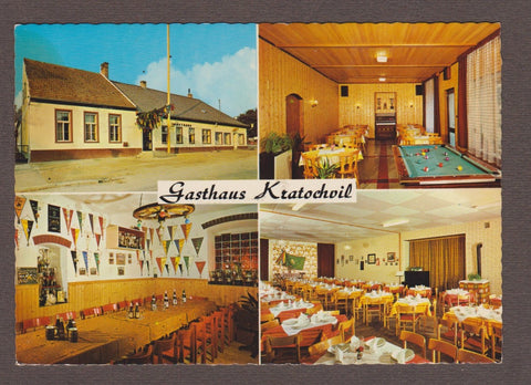 AK Kobersdorf. Gasthaus Kaffeehaus J. u. R. Kratochvil.