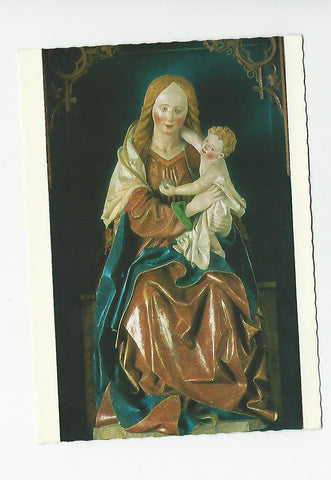 AK Madonna mit Kind, salzburgisch, um 1500. Salzburg Erzabtei St.Peter, Margarethenkapelle.