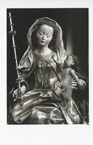 AK Stiftskirche Zwettl. Hl. Maria mit Jesuskind aus dem Mittelschrein des Zwettler Bernhardi-Altars.