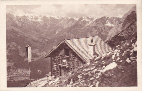 AK Werfenerhütte. Tennengebirge. (Werfnerhütte) Ö.T.K.  Sektion Wr. Straßenbahn bzw. Sektion Vindobona.