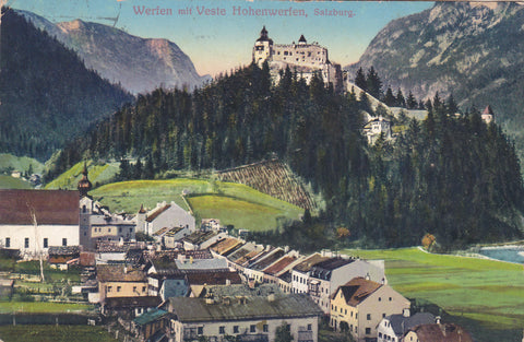 AK Werfen mit Veste Hohenwerfen. (1913)