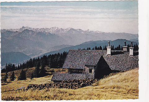 AK Radstädterhütte am Roßbrandgipfel mit der Großglocknergruppe.