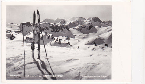 AK Radstädter Tauern. Schigebiet der Südwienerhütte. (1960)