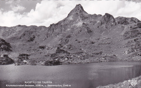 AK Radstädter Tauern. Krummschnabel-Badesee u. Seekarspitze.