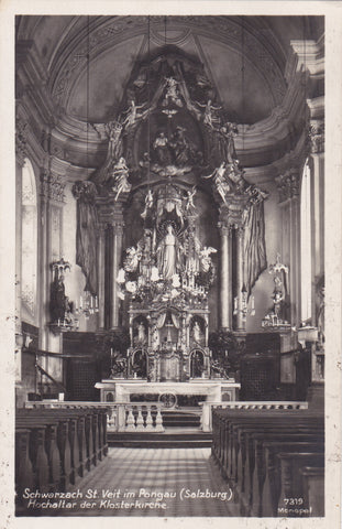 AK Schwarzach St. Veit im Pongau. Hochaltar der Klosterkirche.