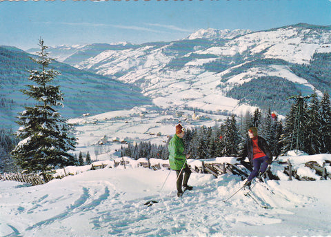 AK Wagrain. Blick von der Schiabfahrt vom Wagrainerhaus.