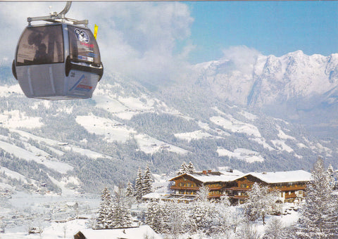 Werbe-AK St. Johann im Pongau. Alpendorf 11. Hotel Oberforsthof. Familie Höllwart.