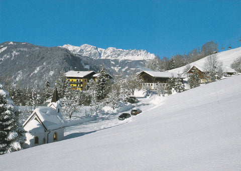 Werbe-AK St. Johann im Pongau. Alpendorf. Alpenhof Familie Gschwandl.