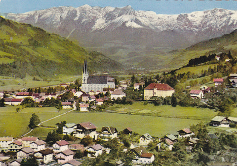 AK St. Johann im Pongau gegen das Tennengebirge.