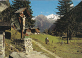 AK Malerwinkel mit Himmelwand und Tischlerkargletscher, Badgastein. Grüner Baum Luis-Trenker-Marterl.