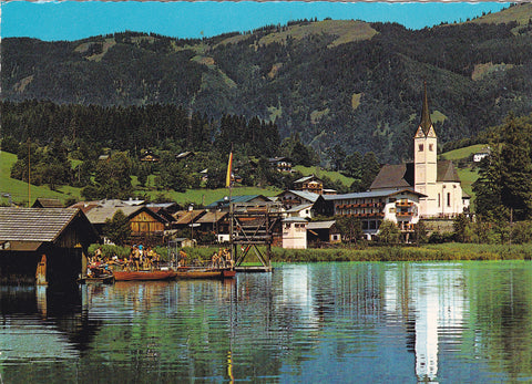 AK Goldegg am See mit Schwimmbad.