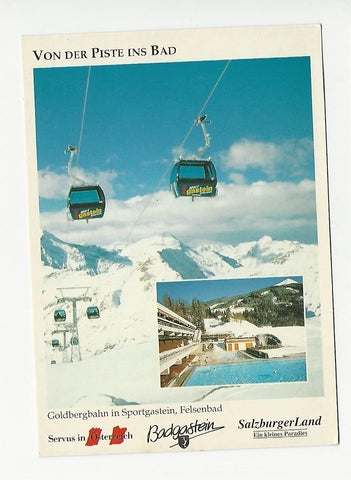 Werbe-AK Goldbergbahn in Sportgastein, Felsenbad.