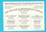 Autogrammkarte Miesenbacher Dorfmusikanten.