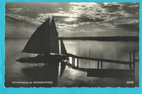 AK Abendstimmung am Neusiedlersee.