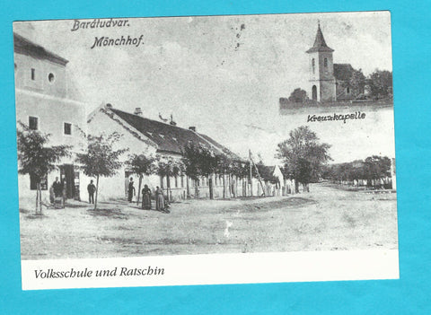 AK Mönchhof. Volksschule und Ratschin. (Reprint)