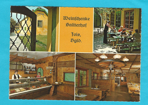 AK Jois. Weinschenke Saliterhof. Peter Waldbott v. Bassenheim. Bahnstraße 2.