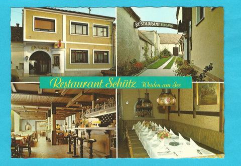 AK Weiden am See. Restaurant Schütz. Pointgasse 2.